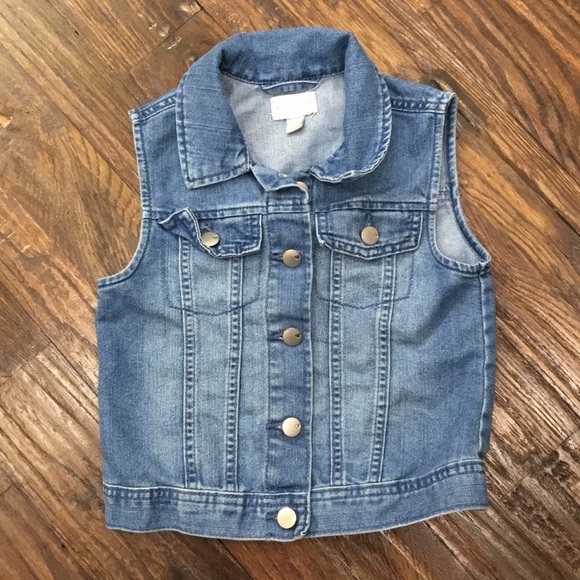 girls jean vest